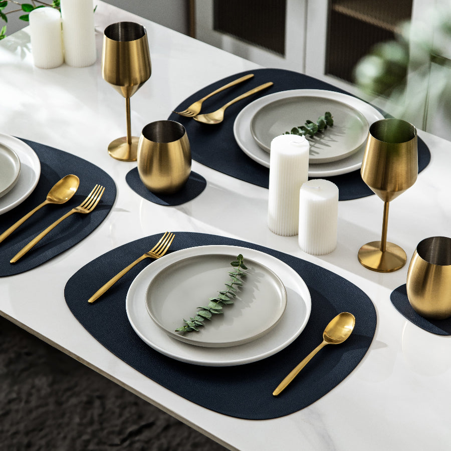 Contemporary Leather Placemats and Coasters 2.0