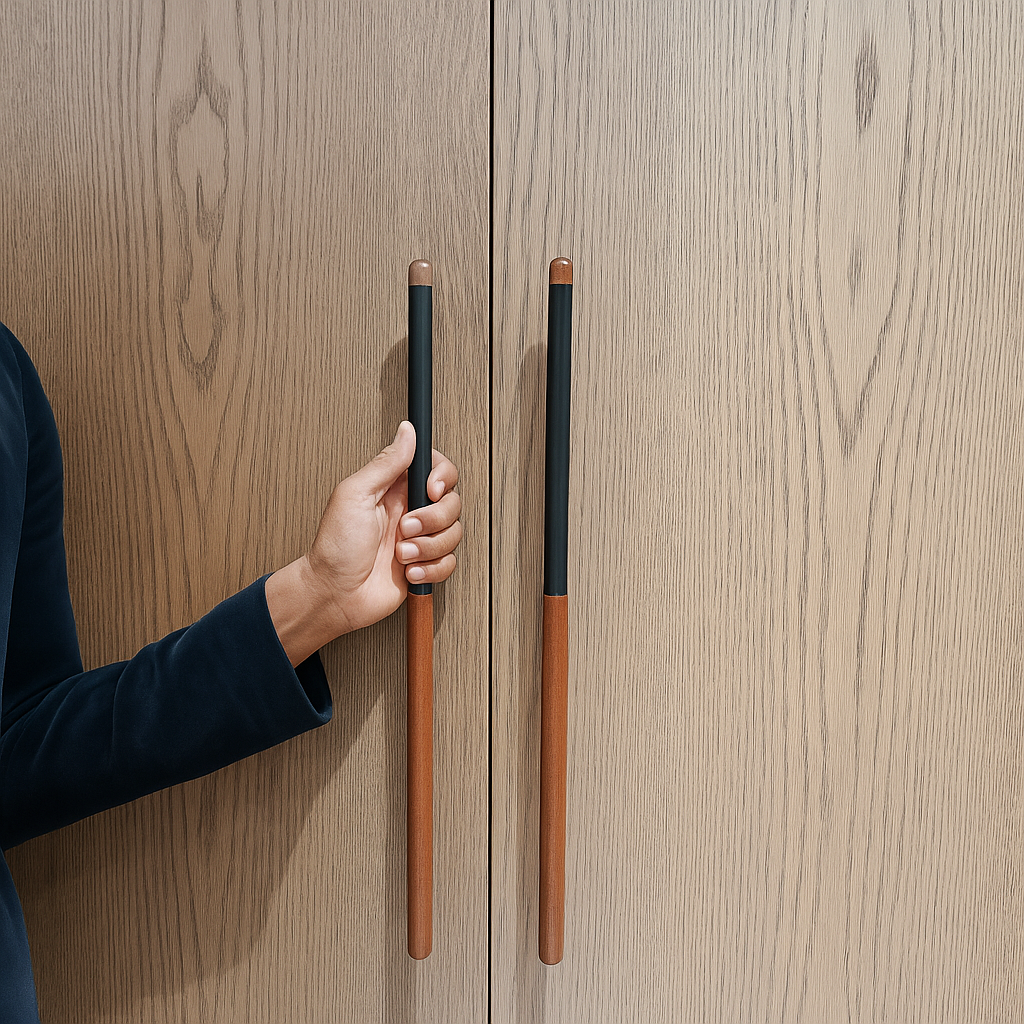Chapman Wood Appliance Bar Pulls With Half Leather