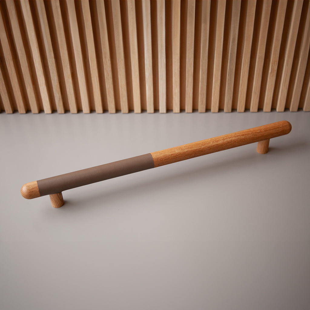 Chapman Wood Appliance Bar Pulls With Half Leather