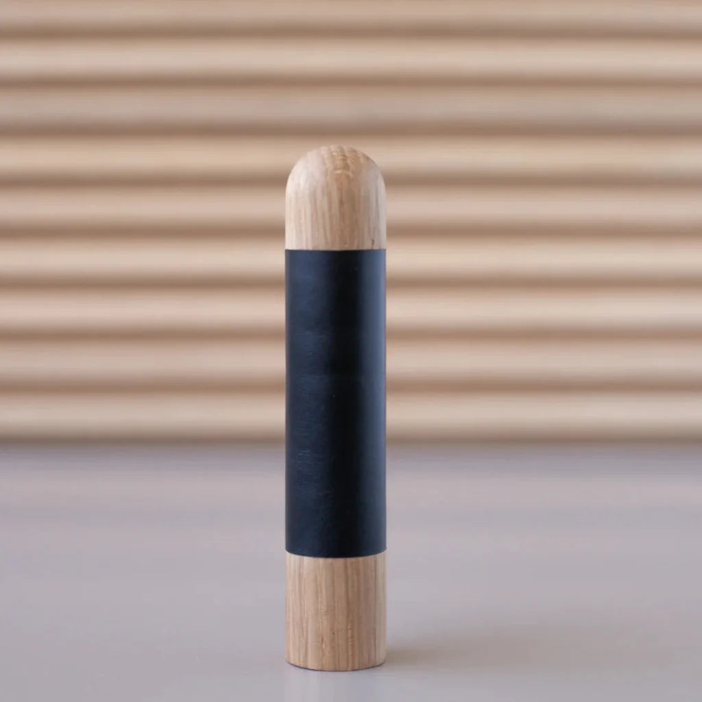 Chapman Wood Bar Pull With Leather