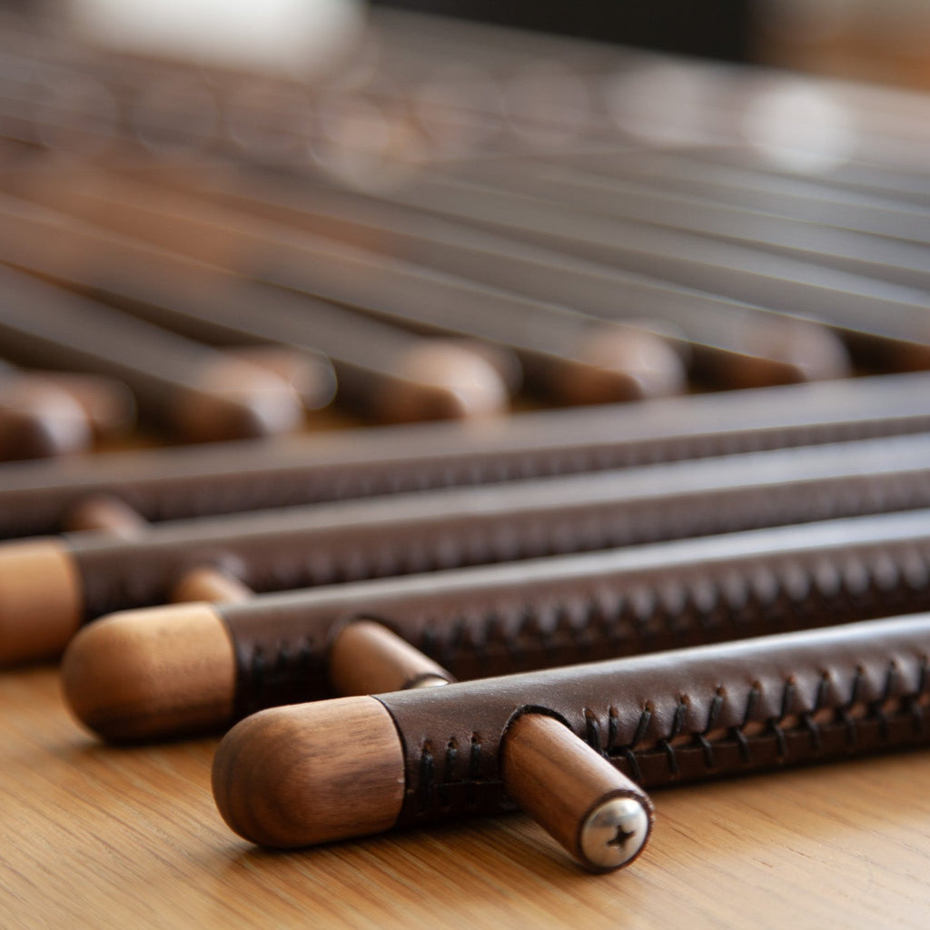 Chapman Wood Bar Pull With Leather