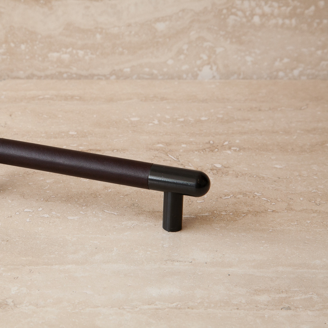 Mineral Leather Wrapped Metal Appliance Bar Pull